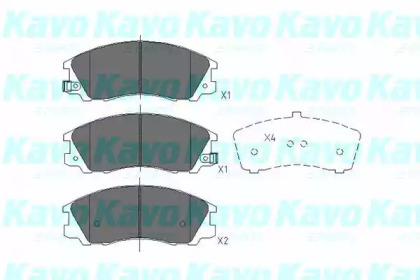 KAVO PARTS HYUNDAI Гальмівні колодки пер. TERRACAN -06