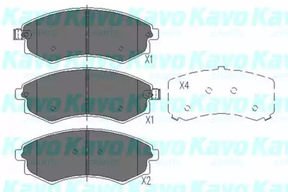 KAVO PARTS KIA Тормозные колодки передн.Magentis 01-