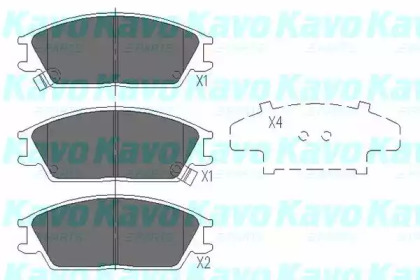 KAVO PARTS HYUNDAI гальмівні колодки дискові Accent,Getz,Lantra,Honda,Mitsubishi