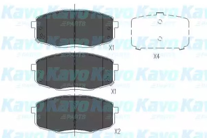 KAVO PARTS HYUNDAI гальмів.колодки передн. I30 07-  KIA Ceed, Carens 02-