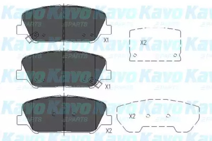 KAVO PARTS KIA Тормозн.колодки передн. Ceed,Cerato 13-, Carens 1,7CRDi 13-,Hyundai i30,Grandeur