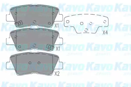 KAVO PARTS HYUNDAI колодки гальмівні задн.Tucson,Sonata,Soul,SsangYong