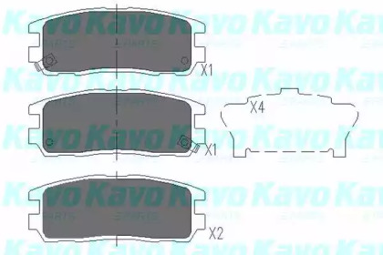 KAVO PARTS OPEL Гальмівні колодки задн. Frontera A,B,isuzu Trooper 91-04