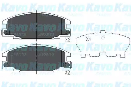 KAVO PARTS OPEL колодки гальмівні передн.Frontera 92-