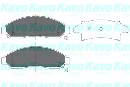 KAVO PARTS ISUZU Тормозные колодки передн.GREAT WALL Hover 06-, ISUZU D-Max 2,5D 07-