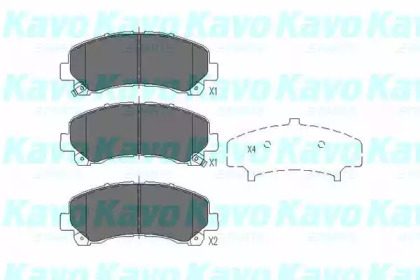 KAVO PARTS ISUZU Колодки гальмівні передн.D-Max I,II