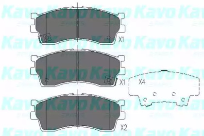 KAVO PARTS KIA Тормозные колодки передн.Carens,Clarus 1,8i 16V/2,0i 16V