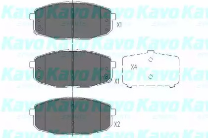 KAVO PARTS HYUNDAI гальмів.колодки передн. i30 07-,Kia Ceed, Carens 02-