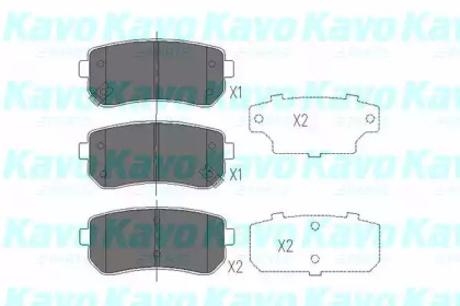 KAVO PARTS HYUNDAI Тормозные колодки задн.  i30 07-,Kia Ceed,Carens 02-