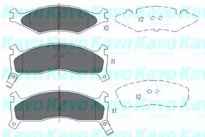 KAVO PARTS KIA Тормозные колодки передн.Sportage 94-