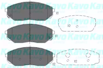 KAVO PARTS KIA Тормозные колодки передн. Sorento 02-