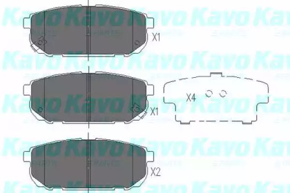 KAVO PARTS KIA Тормозные колодки задн.Sorento 02-