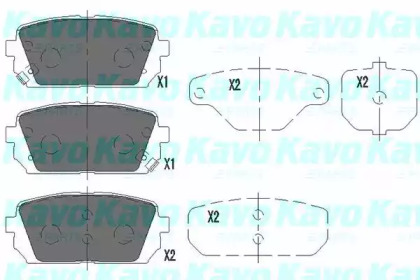 KAVO PARTS KIA Тормозные колодки задн.Carens 06-