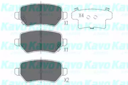 KAVO PARTS KIA Тормозн.колодки задн.Venga 10-,Pro Ceed,Opel Astra G,H,Combo,Meriva,Zafira B