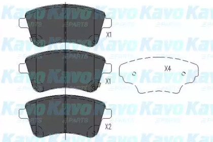 KAVO PARTS KIA Тормозные колодки передн.Venga 10-