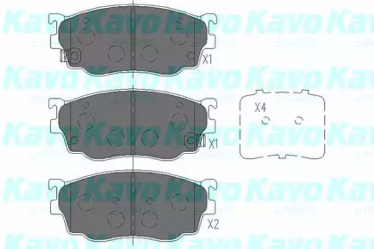 KAVO PARTS MAZDA Тормозные колодки перед. 626  97-