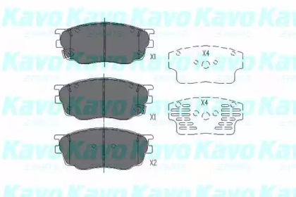 KAVO PARTS MAZDA Тормозные колодки передн. Mazda 6  1,8i  02-