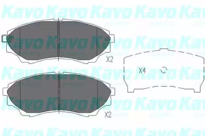 KAVO PARTS FORD Гальмівні колодки передн.Ranger,Mazda BT-50 99-