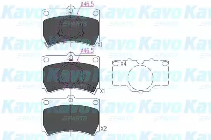 KAVO PARTS MAZDA Колодки тормозные передн.323 85-93