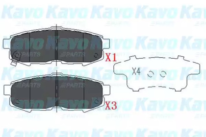 KAVO PARTS Гальмівні колодки задн. MAZDA Mpv 02-