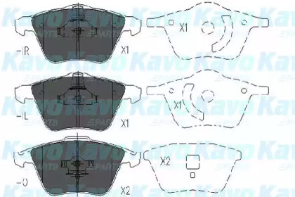 KAVO PARTS OPEL Гальмівні колодки передн.Vectra C,Volvo C30 06- , C70 06-, S40 04-,V50 04-