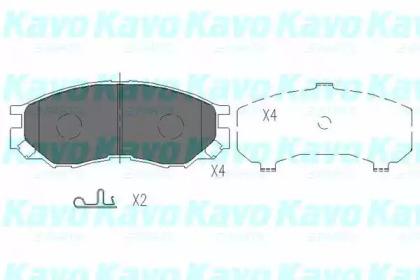 KAVO PARTS MITSUBISHI Тормозные колодки передн. Space Gear  -01