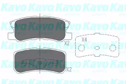 KAVO PARTS MITSUBISHI гальмівні колодки задн.ASX,Grandis,Outlander II, Pajero III,IV,Sport,Peugeot 4007 98-