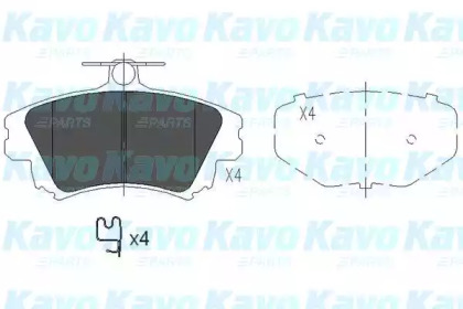 KAVO PARTS MITSUBISHI Гальмівні колодки передні Carisma,Colt 95-