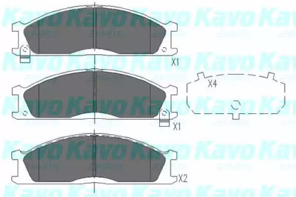 KAVO PARTS NISSAN К-т тормозных колодок передн.Urvan 2.5D