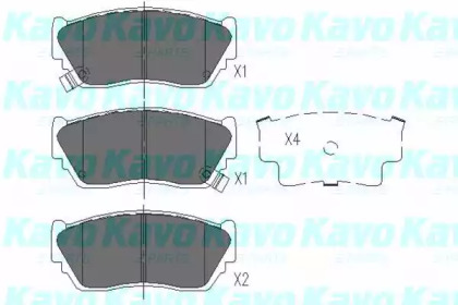 KAVO PARTS NISSAN гальмівні колодки передн.Sunny 1.4/2.0 90-