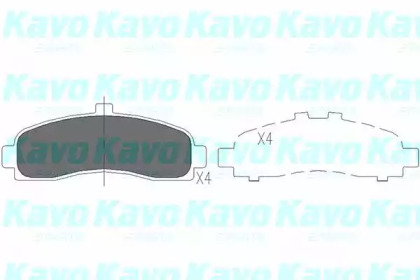 KAVO PARTS NISSAN Колодки тормозные передн.Micra 1.0/1.3-16V 10/92-