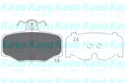 KAVO PARTS NISSAN Тормозные колодки задн. Almera 1,5-2,2 00- Primera 1,6/2,0 93-01