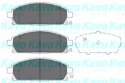 KAVO PARTS NISSAN Тормозные колодки передн. X-Trail 01-