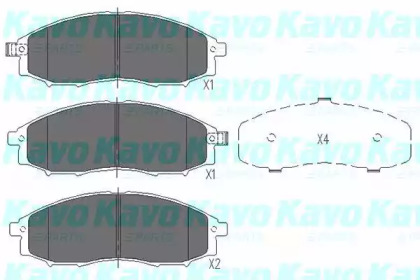 KAVO PARTS NISSAN Тормозные колодки передн. Navara 02-