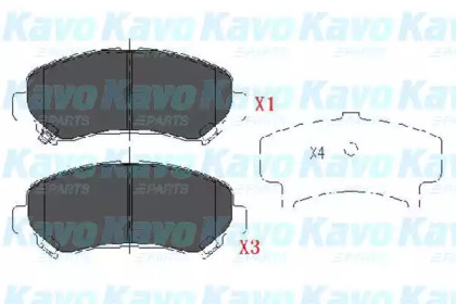 KAVO PARTS NISSAN Тормозные колодки передн Qashqai,X-Trail 07-