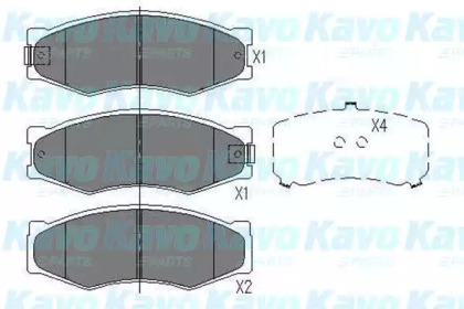 KAVO PARTS NISSAN Колодки гальмівні передн. Bluebird,Serena,Vanette 84-