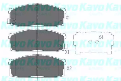 KAVO PARTS NISSAN Гальмівні колодки передн. Bluebird 80-