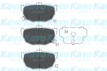 KAVO PARTS KIA Колодки тормозные задние дисковые Cerato