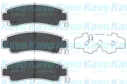 KAVO PARTS NISSAN Колодки тормозные задн.Sunny 90-