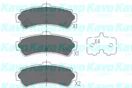 KAVO PARTS NISSAN Тормозные колодки задн. Almera 95-