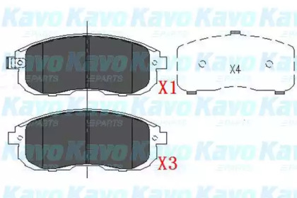 KAVO PARTS SUZUKI гальмівні колодки передн.SX4 06-