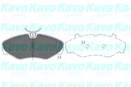 KAVO PARTS NISSAN гальмівні колодки перед. Primastar,Renault Trafic II 01-Opel Vivaro 01-