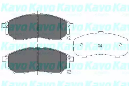 KAVO PARTS NISSAN Тормозные колодки передн..Murano,Navara,Pathfinder 05- сист.Sumitomo