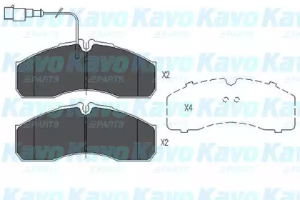 KAVO PARTS NISSAN колодки гальмівні задн. NT400 CABSTAR (F24M) 35.13 16-