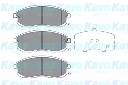 KAVO PARTS NISSAN Тормозные колодки передн.Maxima QX