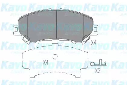 KAVO PARTS NISSAN Колодки торм. передние Qashqai 1.2/1.6 13-, X-Trail 1.6 13-