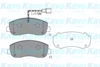 KAVO PARTS RENAULT Гальмівні колодки передн.Master III 10-