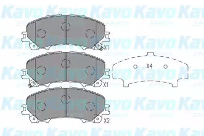 KAVO PARTS NISSAN Колодки торм. пер. X-Trail 1.6dCi 13-,Infiniti Q50