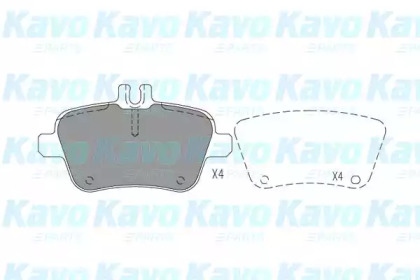 KAVO PARTS DB гальмівні колодки задн.W176,W246 11-