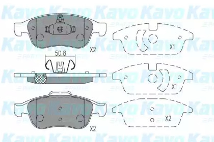 KAVO PARTS RENAULT Тормозные колодки Duster,Fluence,Grand Scenic III,Megane III 09-